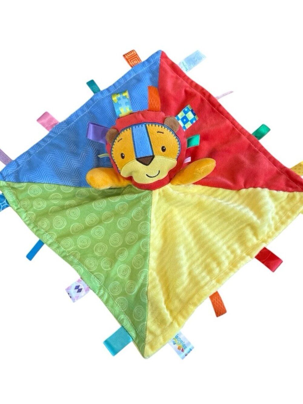 Taggies Patchkins Lion Lovey Security Blanket plush Stuffed Animal Toy